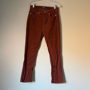 GAP Vintage Slim High Rise Pants in Brown